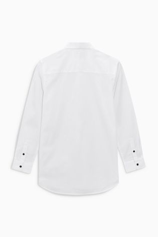 White Long Sleeve Stretch Shirt (12mths-16yrs)